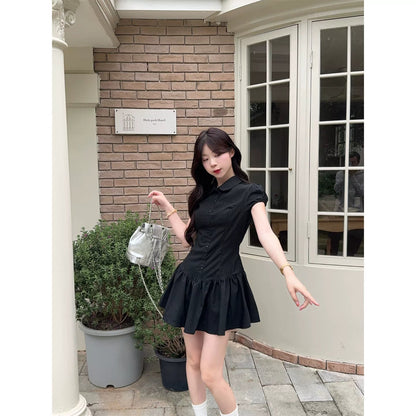 ポロネックスリムミニワンピース